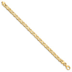14K 6.2mm Hand Polished Fancy Link with Fancy Bracelet - 7 inch
