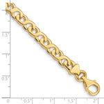 14K 6.2mm Hand Polished Fancy Link with Fancy Bracelet - 7 inch
