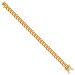 14K 8 inch 8.6mm Hand Polished Fancy Link Bracelet