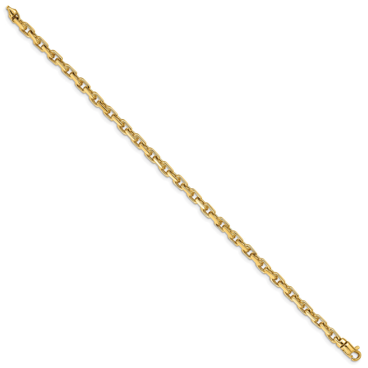 14k Yellow Gold 4.2mm Hand Polished Fancy Link Bracelet, view 2 - 7 in