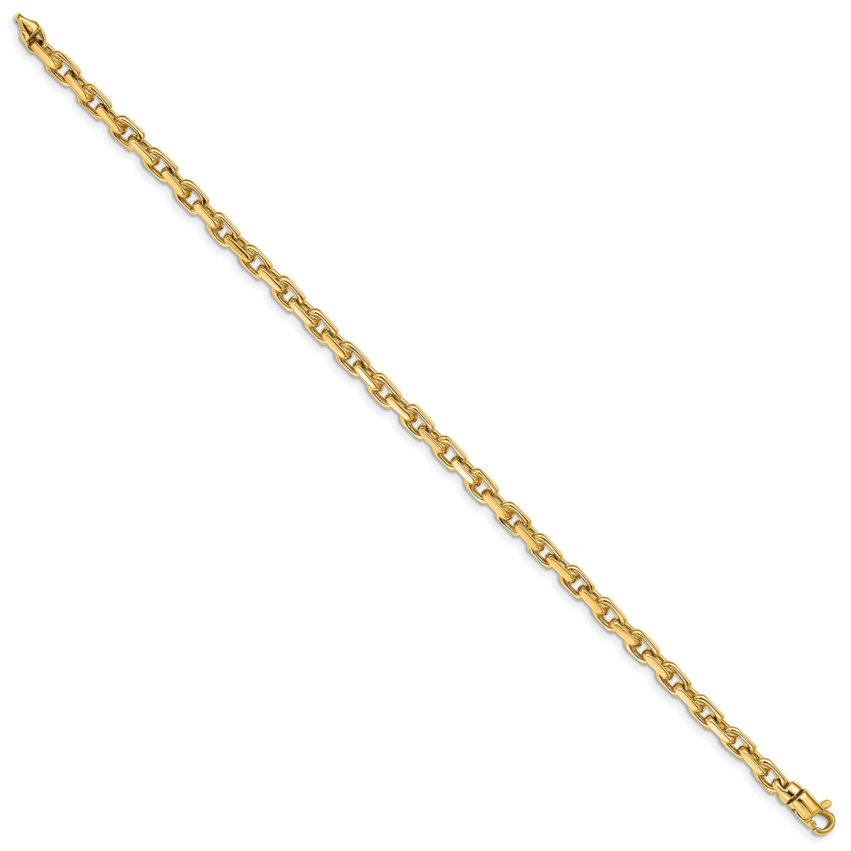 14k Yellow Gold 4.2mm Hand Polished Fancy Link Bracelet, view 2 - 8 in