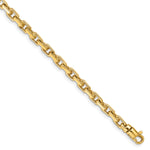 14k Yellow Gold 4.2mm Hand Polished Fancy Link Bracelet - 8 in
