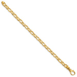 14K 4.8mm Hand Polished Fancy Link with Fancy Bracelet - 7 inch
