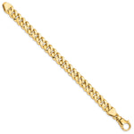14k Yellow Gold 8.5 inch 10mm Hand Polished Fancy Link Bracelet, view 2