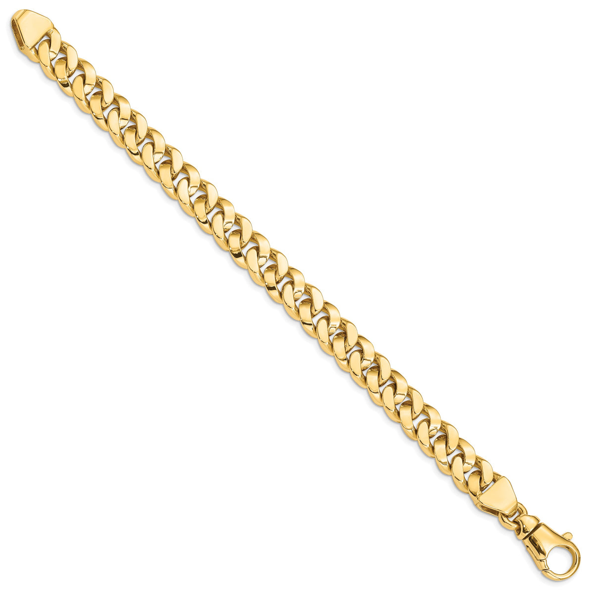 14k Yellow Gold 8.5 inch 10mm Hand Polished Fancy Link Bracelet, view 2