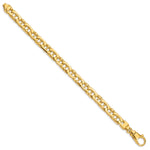 14k Yellow Gold 8.5 inch 8.5mm Hand Polished Fancy Link Bracelet, view 2