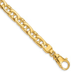 14k Yellow Gold 8.5 inch 8.5mm Hand Polished Fancy Link Bracelet
