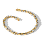14k Two-Tone Gold 4.2mm Hand Polished Fancy Link 8 inch Bracelet, alternate view