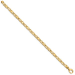 14k Yellow Gold 4.4mm Hand Polished Fancy Link Bracelet, view 2 - 7.25 in