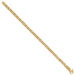 14K 4.3mm Hand Polished Fancy Link with Fancy Bracelet - 7 inch