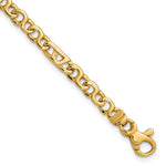 14K 4.3mm Hand Polished Fancy Link with Fancy Bracelet - 7 inch