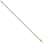 14k Two-Tone Gold 2.5mm Hand Polished Fancy Link Bracelet, view 2 - 8 in
