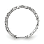 Leslie's Gold Stretch Ring - 14k Gold with White Rhodium / Rhodium Silver Tone
