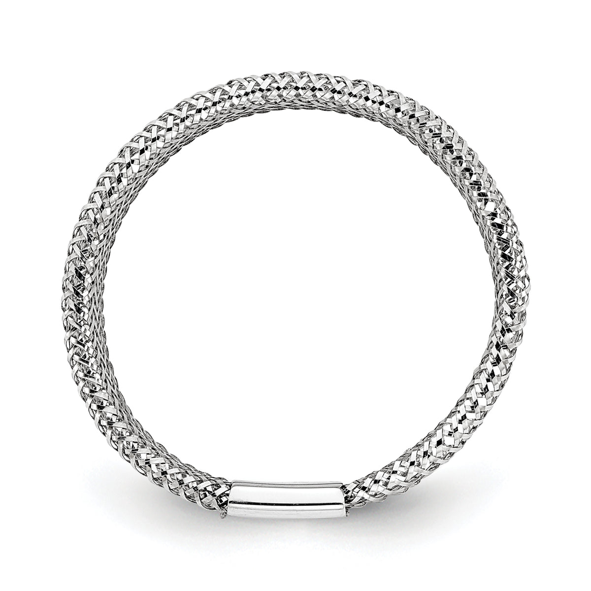 Leslie's Gold Stretch Ring - 14k Gold with White Rhodium / Rhodium Silver Tone