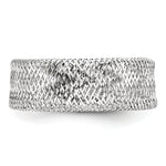 Leslie's Gold Stretch Ring - 14k Gold with White Rhodium / Rhodium Silver Tone