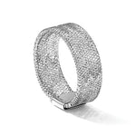 Leslie's Gold Stretch Ring - 14k Gold with White Rhodium / Rhodium Silver Tone
