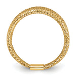 Leslie's with Plating Polished and Textured 5.25mm Mesh Stretch Ring - 14k Yellow Gold / No Plating