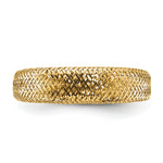 Leslie's with Plating Polished and Textured 5.25mm Mesh Stretch Ring - 14k Yellow Gold / No Plating