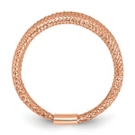 Leslie's with Plating Polished and Textured 5.25mm Mesh Stretch Ring - 14k Yellow Gold / Gold Plated Rose Tone