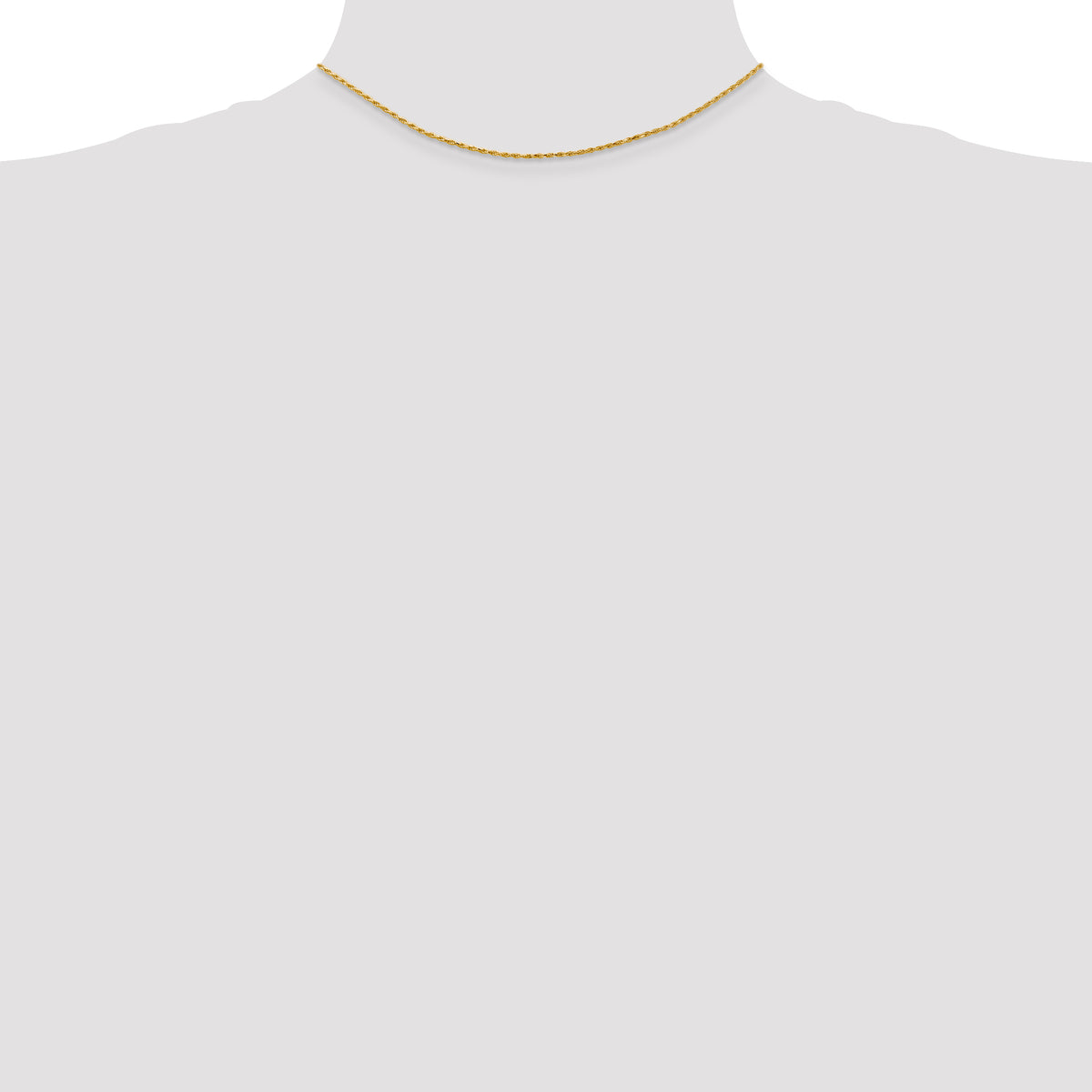 Gold (10K & 14K) Diamond-Cut Machine-Made Rope Chain - 14k Yellow Gold / 14 in / 1.3 mm
