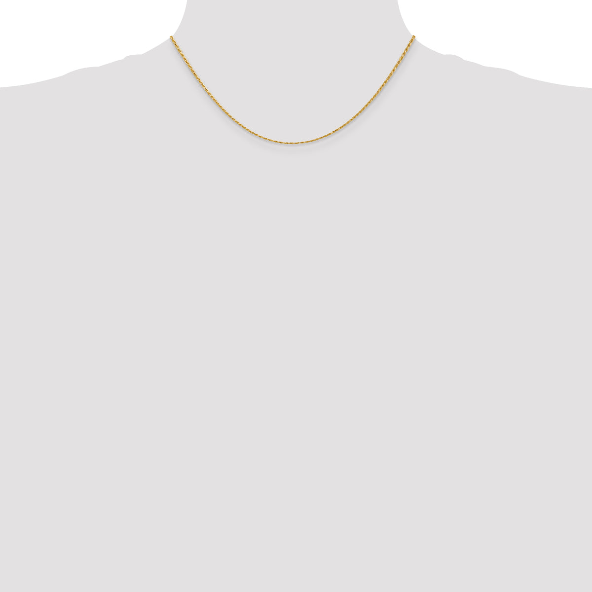 Gold (10K & 14K) Diamond-Cut Machine-Made Rope Chain - 14k Yellow Gold / 16 in / 1.3 mm