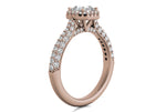 Lucy Asscher Cut Lab Grown Diamond 18Kt Rose Gold Engagement Ring - View 2