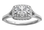 Kate Cushion Cut Lab Grown Diamond 14Kt White Gold Engagement Ring - View 2