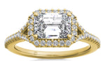 Kate Emerald Cut Lab Grown Diamond 18Kt Yellow Gold Engagement Ring - View 3