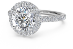 Leah Round Cut Lab Grown Diamond 18Kt White Gold Engagement Ring - View 4