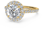 Leah Round Cut Lab Grown Diamond 18Kt Yellow Gold Engagement Ring - View 5