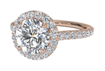 Leah Round Cut Lab Grown Diamond 18Kt Rose Gold Engagement Ring - View 5