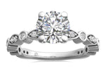 Eva Round Cut Lab Grown Diamond 18Kt White Gold Engagement Ring - View 3