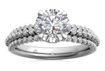 Hailey Round Cut Lab Grown Diamond Platinum Engagement Ring - View 3
