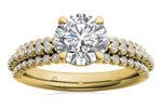 Hailey Round Cut Lab Grown Diamond 18Kt Yellow Gold Engagement Ring - View 3