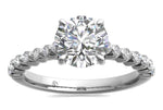 Dana Round Cut Lab Grown Diamond Platinum Engagement Ring - View 3