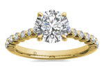 Dana Round Cut Lab Grown Diamond 18Kt Yellow Gold Engagement Ring - View 3