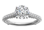 Lindsay Round Cut Lab Grown Diamond 18Kt White Gold Engagement Ring - View 3