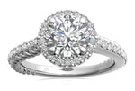 Kim Round Cut Lab Grown Diamond 18Kt White Gold Engagement Ring - View 3