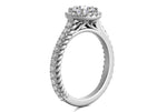Kim Round Cut Lab Grown Diamond 14Kt White Gold Engagement Ring - View 2