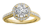 Kim Round Cut Lab Grown Diamond 18Kt Yellow Gold Engagement Ring - View 3