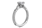 Gabriela Round Cut Lab Grown Diamond 18Kt White Gold Engagement Ring - View 2