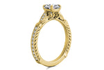 Gabriela Round Cut Lab Grown Diamond 18Kt Yellow Gold Engagement Ring - View 2