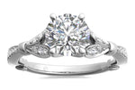 Geraldine Round Cut Lab Grown Diamond 18Kt White Gold Engagement Ring - View 3