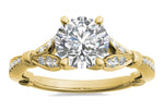 Geraldine Round Cut Lab Grown Diamond 18Kt Yellow Gold Engagement Ring - View 3