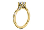 Geraldine Round Cut Lab Grown Diamond 18Kt Yellow Gold Engagement Ring - View 2
