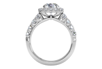 Lydia Round Cut Lab Grown Diamond 14Kt White Gold Engagement Ring - View 2