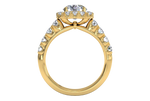 Lydia Round Cut Lab Grown Diamond 18Kt Yellow Gold Engagement Ring - View 2