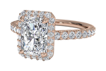 Leah Radiant Cut Lab Grown Diamond 18Kt Rose Gold Engagement Ring - View 5