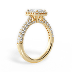 Lucy Emerald Cut Lab Grown Diamond 18Kt Yellow Gold Engagement Ring - View 2