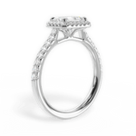 Hannah Emerald Cut Lab Grown Diamond Platinum Engagement Ring - View 3